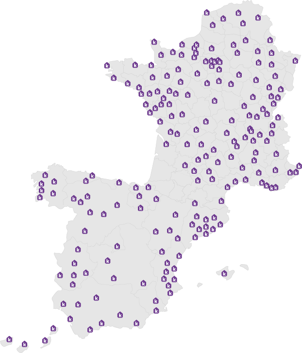 Carte des agences Koesio en Europe