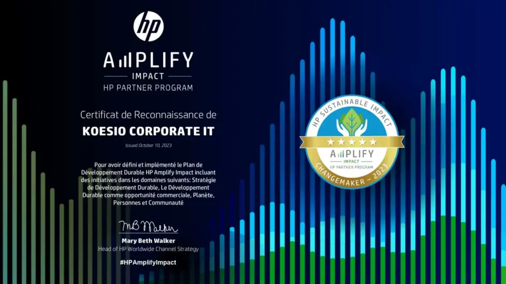 Certificat HP Amplify Impact