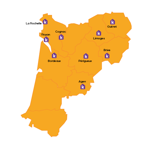 Carte de l'implantation de l'entité