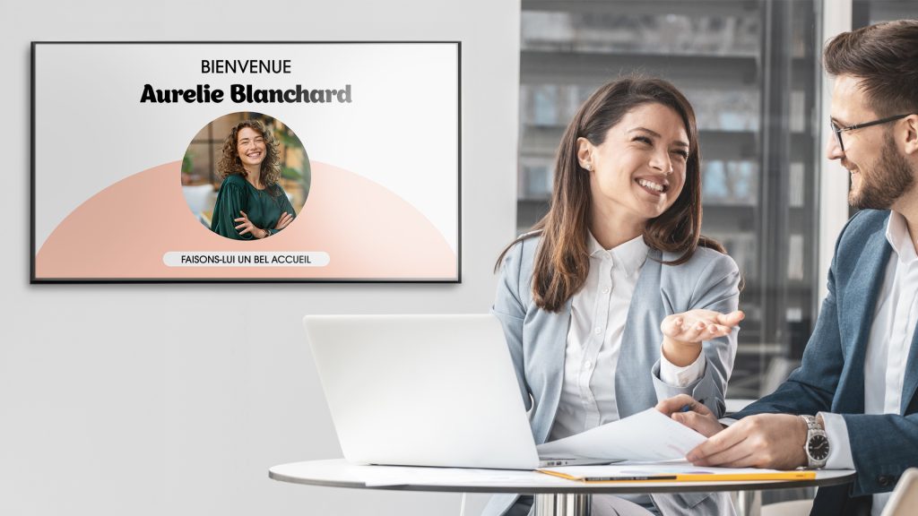 communication sur écran en entreprise